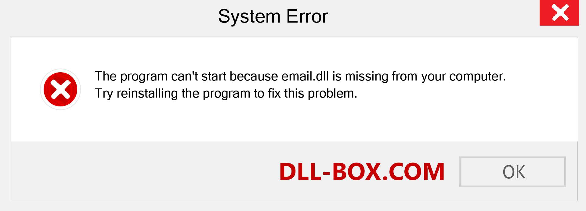  email.dll file is missing?. Download for Windows 7, 8, 10 - Fix  email dll Missing Error on Windows, photos, images